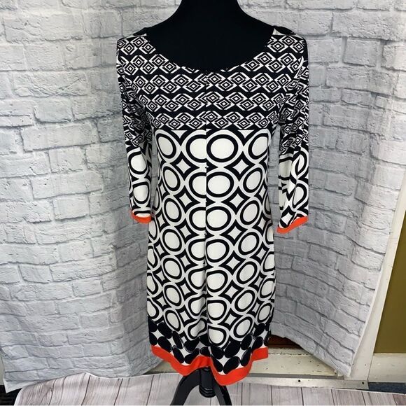 AB Studio pattern print midi dress women size Medium - Picture 10 of 10